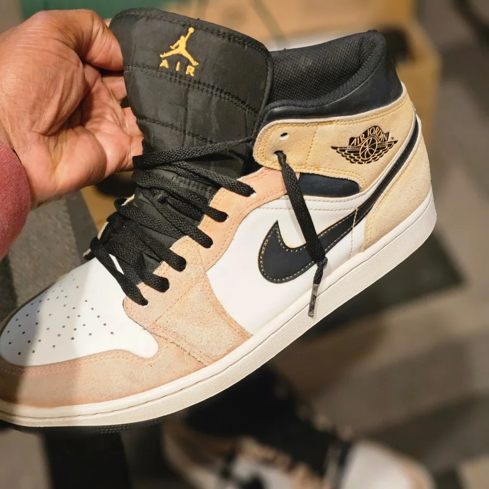 Jordan Air Jordan 1 Mid SE Craft Mens 11 Celestial Gold Good